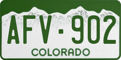 CO license plate AFV902