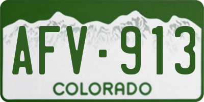 CO license plate AFV913