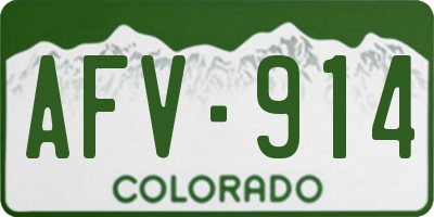 CO license plate AFV914