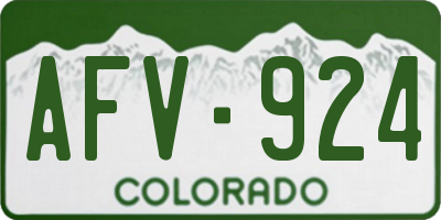 CO license plate AFV924
