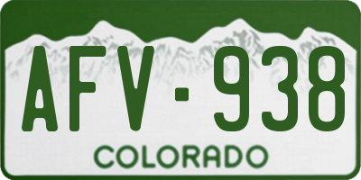 CO license plate AFV938