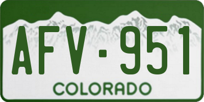 CO license plate AFV951