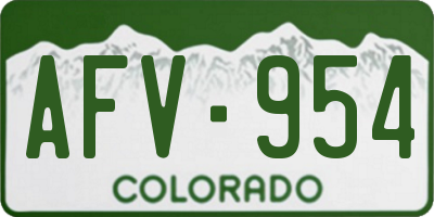 CO license plate AFV954