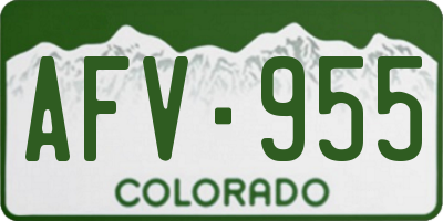 CO license plate AFV955