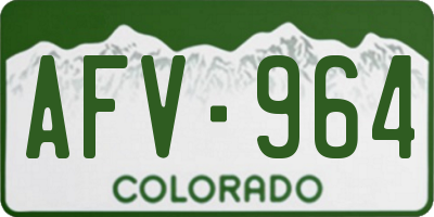 CO license plate AFV964