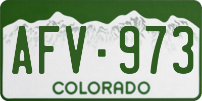 CO license plate AFV973
