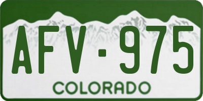 CO license plate AFV975