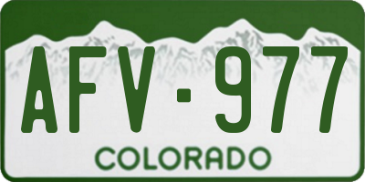 CO license plate AFV977