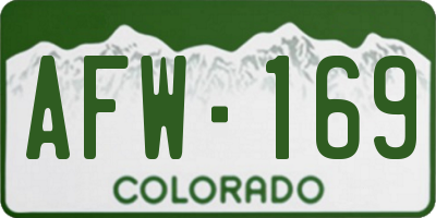 CO license plate AFW169