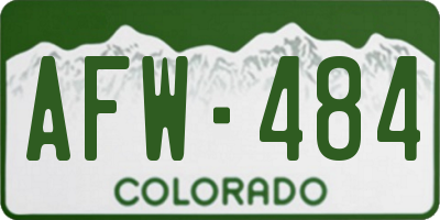 CO license plate AFW484