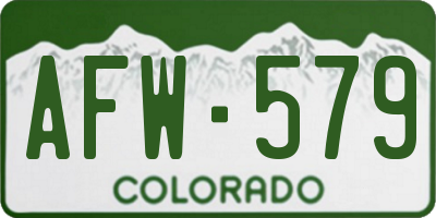 CO license plate AFW579