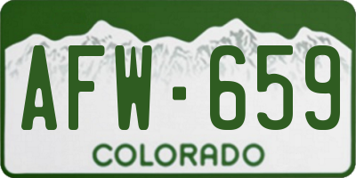 CO license plate AFW659