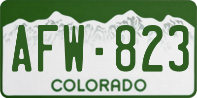 CO license plate AFW823