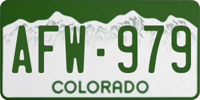 CO license plate AFW979