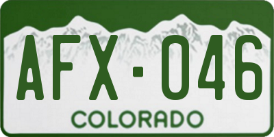 CO license plate AFX046