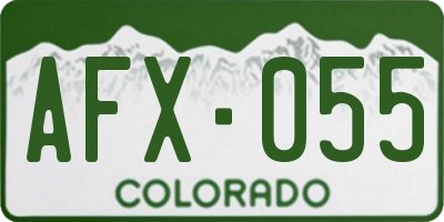 CO license plate AFX055