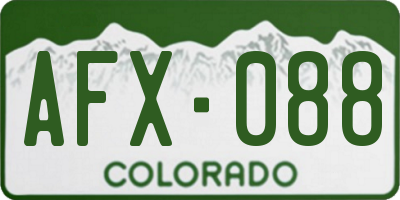 CO license plate AFX088
