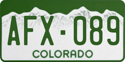 CO license plate AFX089