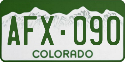 CO license plate AFX090