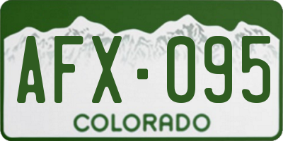 CO license plate AFX095