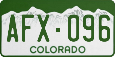CO license plate AFX096