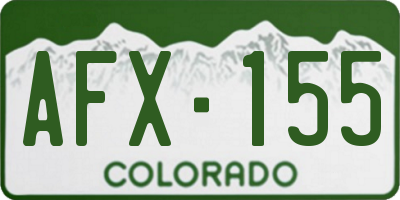 CO license plate AFX155