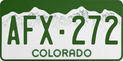 CO license plate AFX272