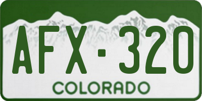 CO license plate AFX320