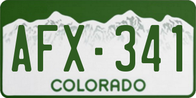 CO license plate AFX341