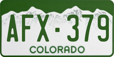 CO license plate AFX379