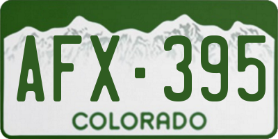 CO license plate AFX395