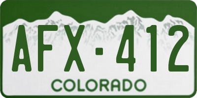 CO license plate AFX412