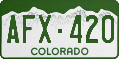 CO license plate AFX420