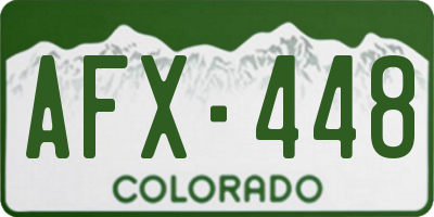 CO license plate AFX448