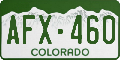 CO license plate AFX460