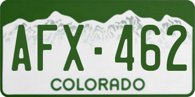 CO license plate AFX462