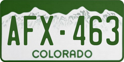 CO license plate AFX463