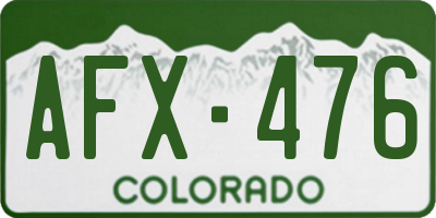 CO license plate AFX476