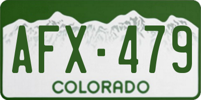 CO license plate AFX479