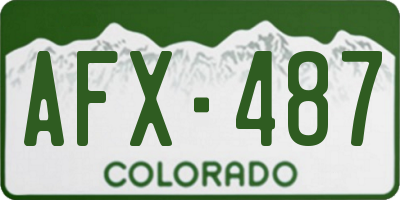 CO license plate AFX487