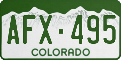 CO license plate AFX495