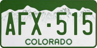 CO license plate AFX515