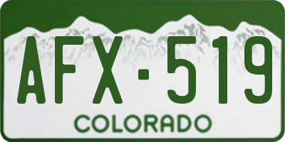 CO license plate AFX519