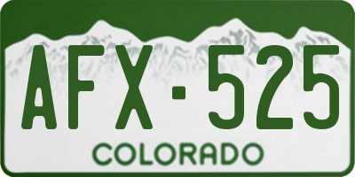 CO license plate AFX525