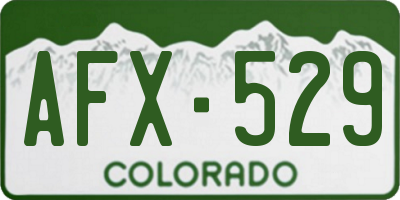 CO license plate AFX529