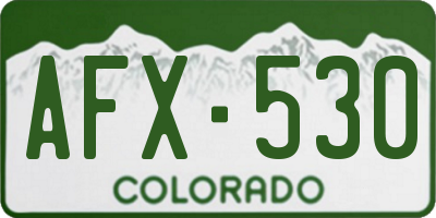 CO license plate AFX530