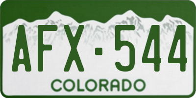 CO license plate AFX544