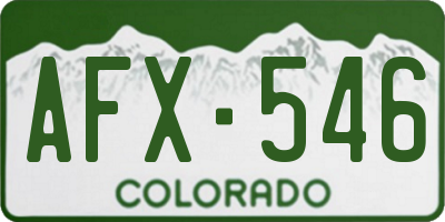 CO license plate AFX546