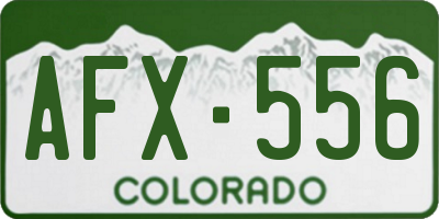 CO license plate AFX556