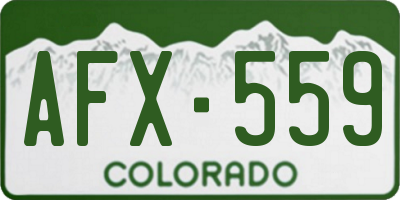 CO license plate AFX559